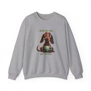 Funny Coffee Dog Unisex Heavy Blend™ Crewneck Sweatshirt