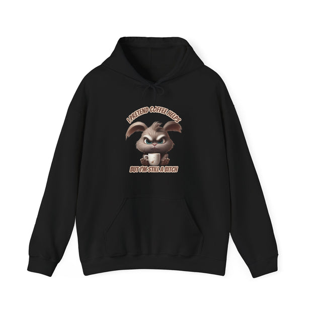 I Pretend that Coffee Helps Unisex Heavy Blend™ Hooded Sweatshirt