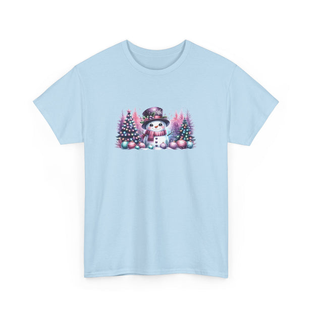 Pastel Snowman Unisex Heavy Cotton Tee