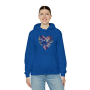 Heart Butterfly Unisex Heavy Blend™ Hooded Sweatshirt