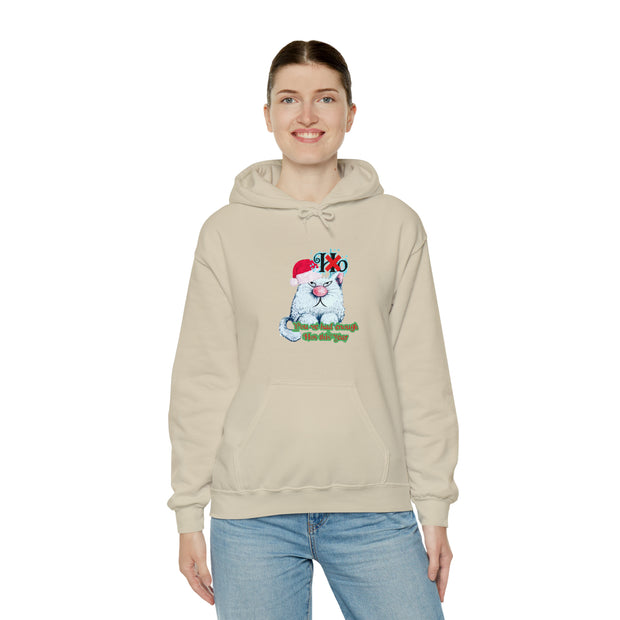 Christmas cat Unisex Heavy Blend™ Hooded Sweatshirt