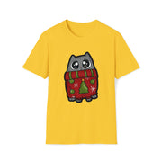 Christmas cat Unisex Softstyle T-Shirt