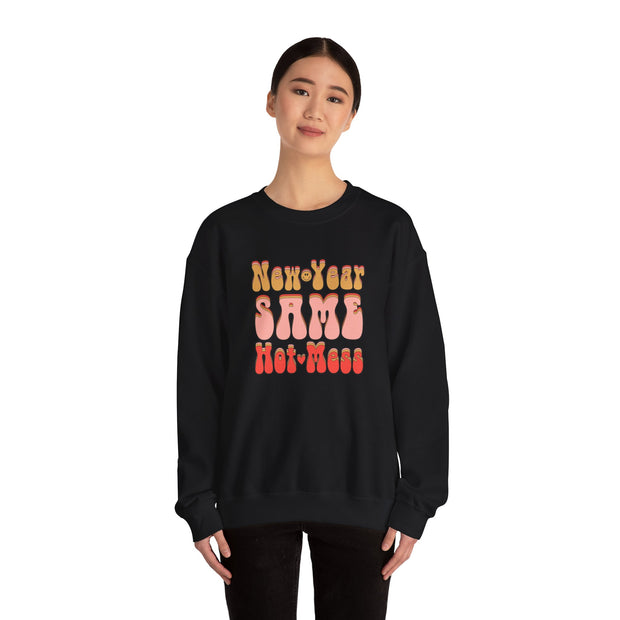 Same Hot Mess Unisex Heavy Blend™ Crewneck Sweatshirt