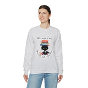 Books, Cat & Coffee Unisex Heavy Blend™ Crewneck Sweatshirt