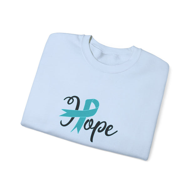 Ovarian Cancer Hope Unisex Heavy Blend™ Crewneck Sweatshirt