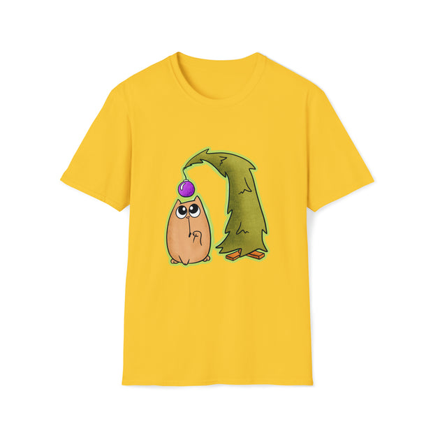 Christmas cat Unisex Softstyle T-Shirt