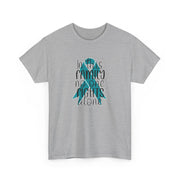 Family Support Ovarian Cancer Unisex Heavy Cotton Tee