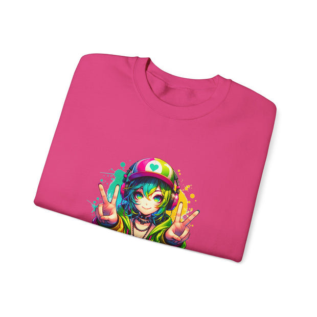 Graffiti Anime Girls Unisex Heavy Blend™ Crewneck Sweatshirt