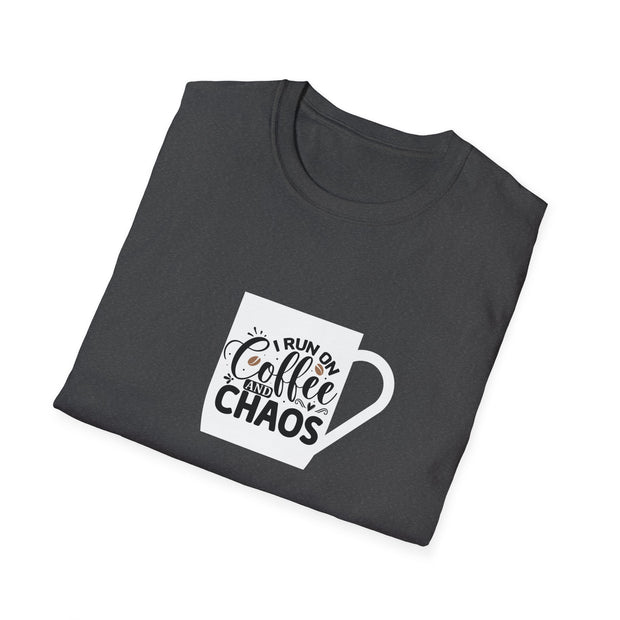 I Run on Coffee and Chaos Unisex Softstyle T-Shirt