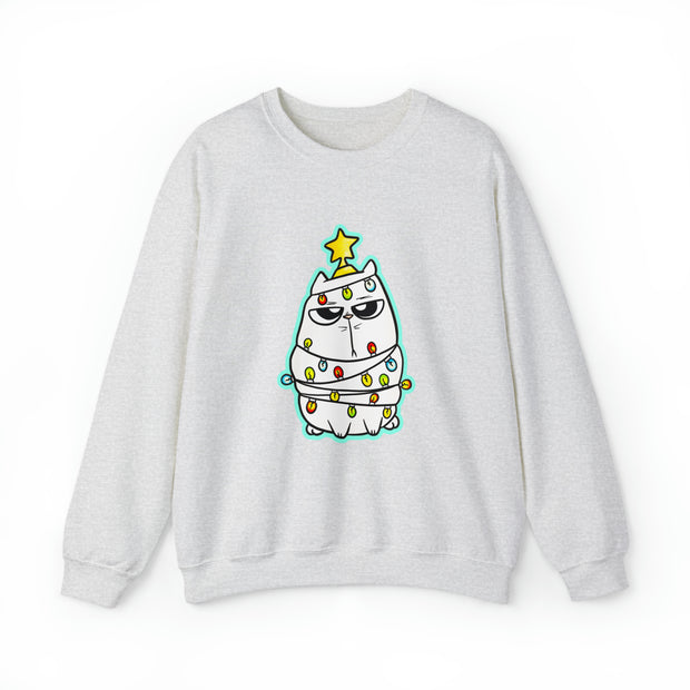 Christmas cat Unisex Heavy Blend™ Crewneck Sweatshirt
