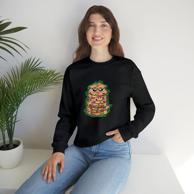 Christmas cat Unisex Heavy Blend™ Crewneck Sweatshirt