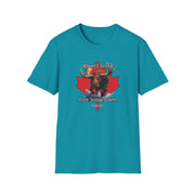 Bring Your House Down Unisex Canadian Moose Softstyle T-Shirt - 'We Will Bring Your House Down' Design