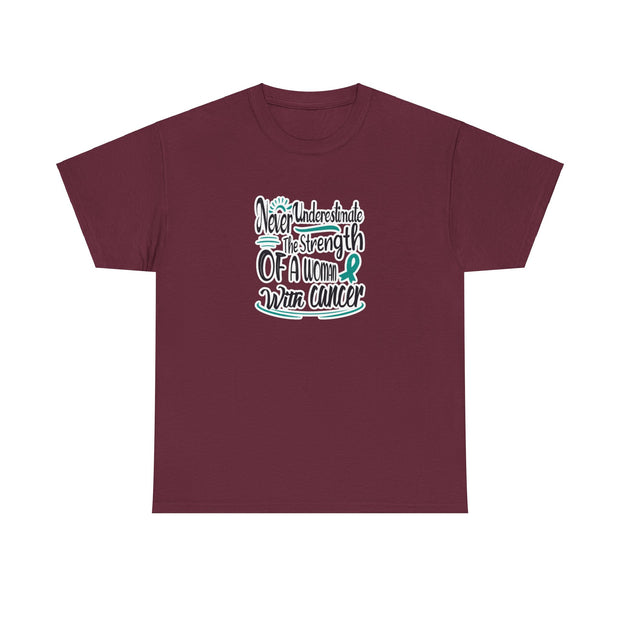 Ovarian Cancer Unisex Heavy Cotton Tee