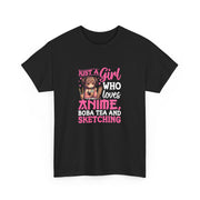 Anime, Boba, Sketching Unisex Heavy Cotton Tee