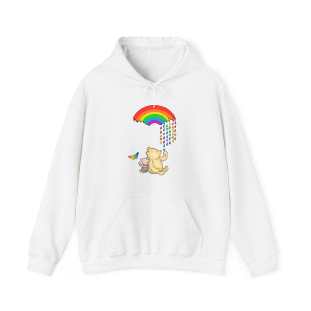 Winnie the Pooh Raining Pride Unisex Heavy Blend™ Hooded Sweatshirt