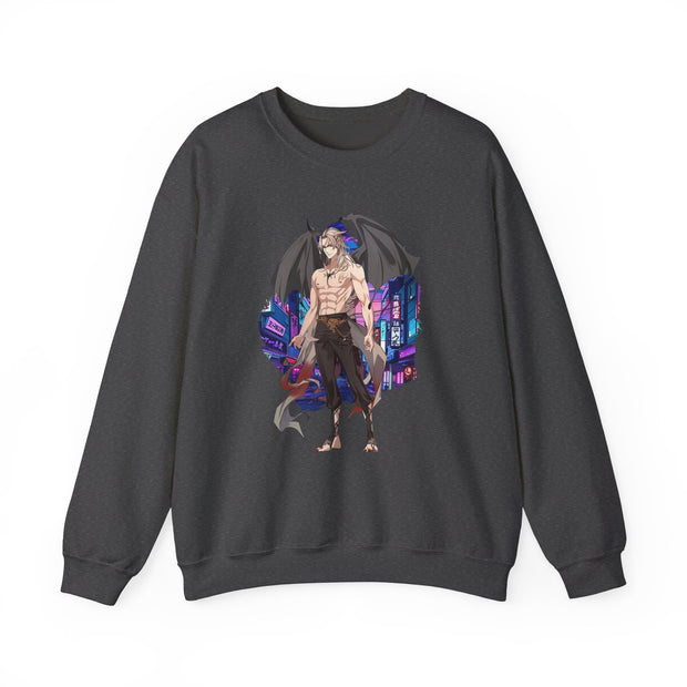 Anime Male Demon Unisex Heavy Blend™ Crewneck Sweatshirt