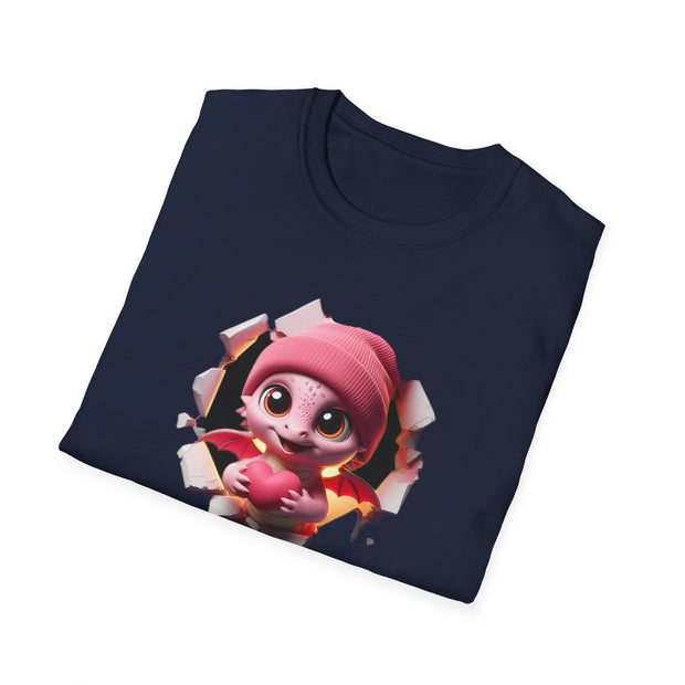 Valentines Dragon 2 Sided Unisex Softstyle T-Shirt