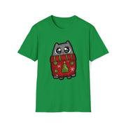 Christmas cat Unisex Softstyle T-Shirt