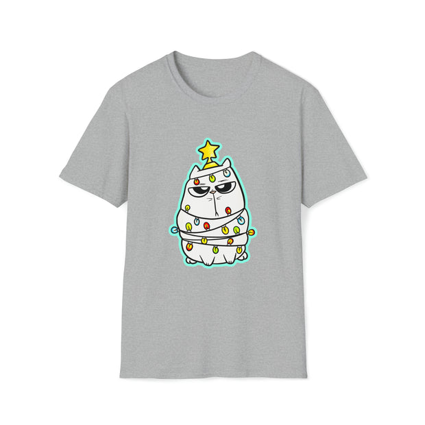 Christmas cat Unisex Softstyle T-Shirt