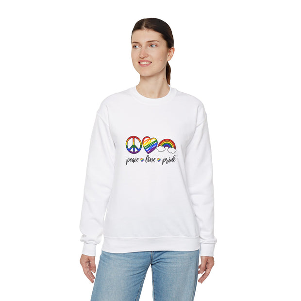 Peace Love Pride Unisex Heavy Blend™ Crewneck Sweatshirt