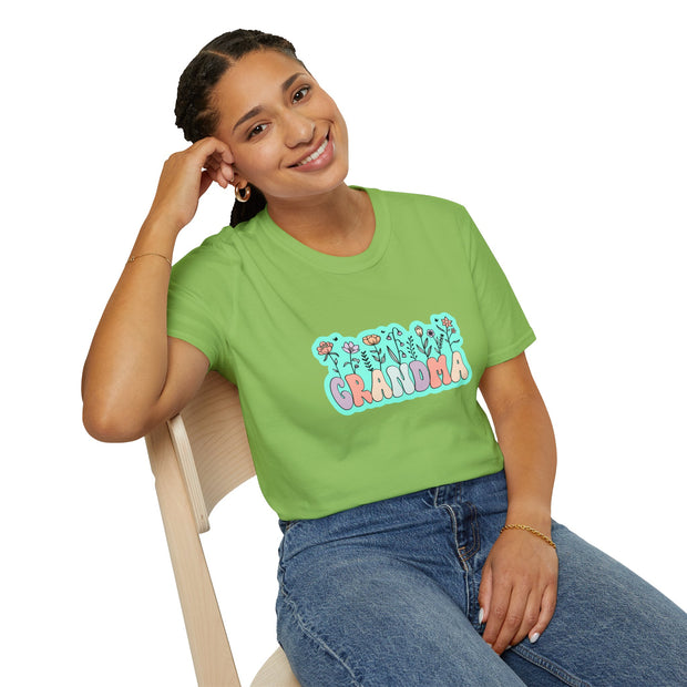 Grandma Flowers Unisex Softstyle T-Shirt