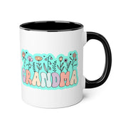 Grandma Flowers Accent Mugs, 11oz
