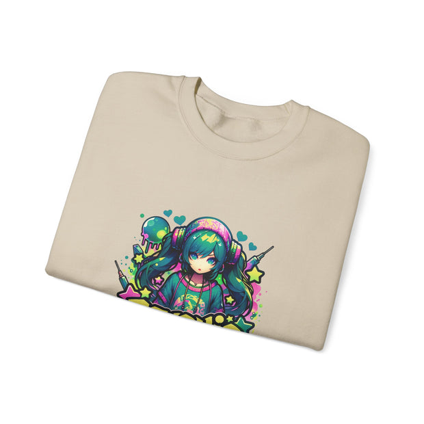 Graffiti Anime Girls Unisex Heavy Blend™ Crewneck Sweatshirt