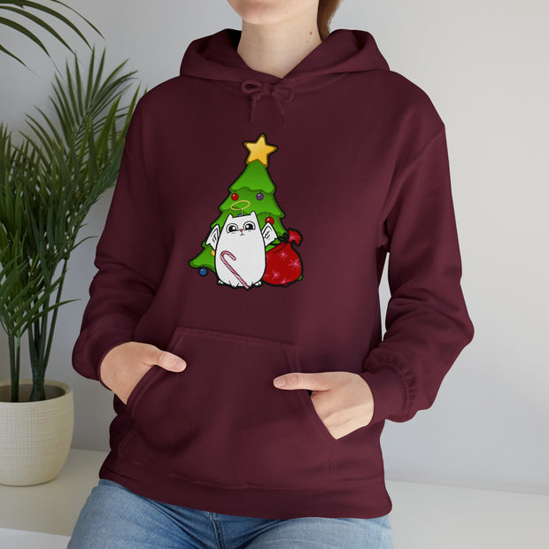 Christmas cat Unisex Heavy Blend™ Hooded Sweatshirt