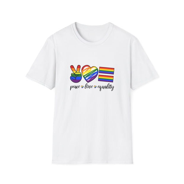 Peace Love and Equality Unisex Softstyle T-Shirt