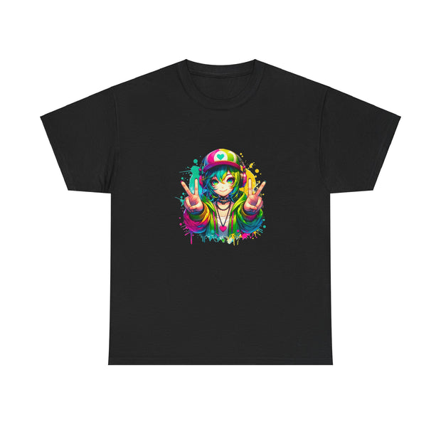 Graffiti Anime Girls Unisex Heavy Cotton Tee