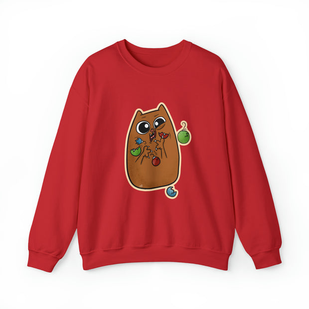 Christmas cat Unisex Heavy Blend™ Crewneck Sweatshirt