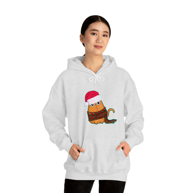 Christmas cat Unisex Heavy Blend™ Hooded Sweatshirt
