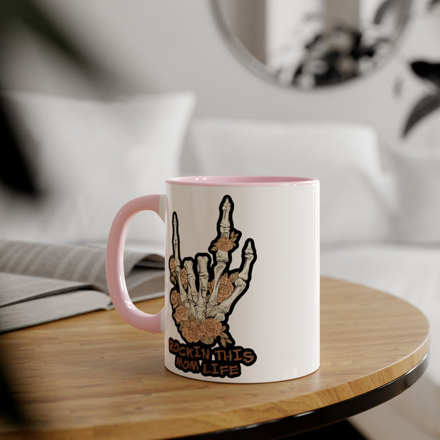 Rockin this Mom Life Accent Mugs, 11oz