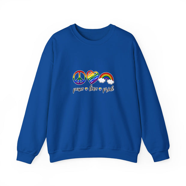 Peace Love Pride Unisex Heavy Blend™ Crewneck Sweatshirt