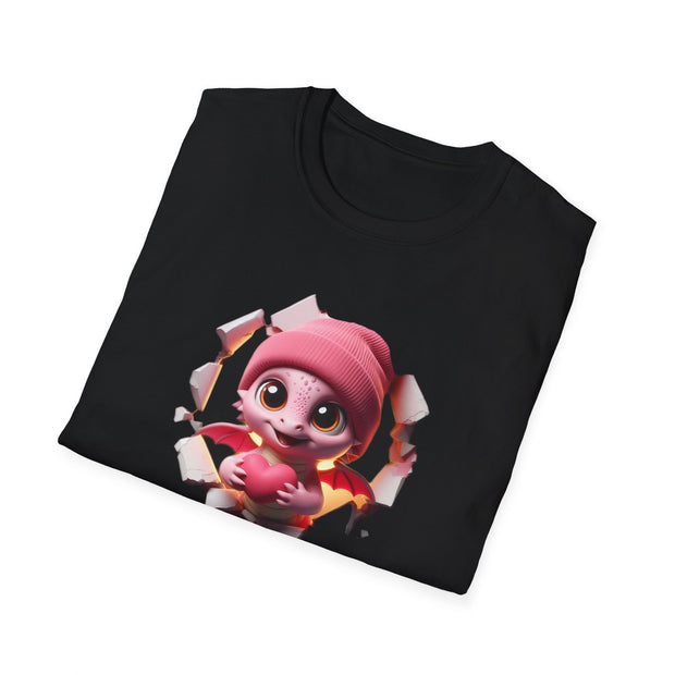 Valentines Dragon 2 Sided Unisex Softstyle T-Shirt