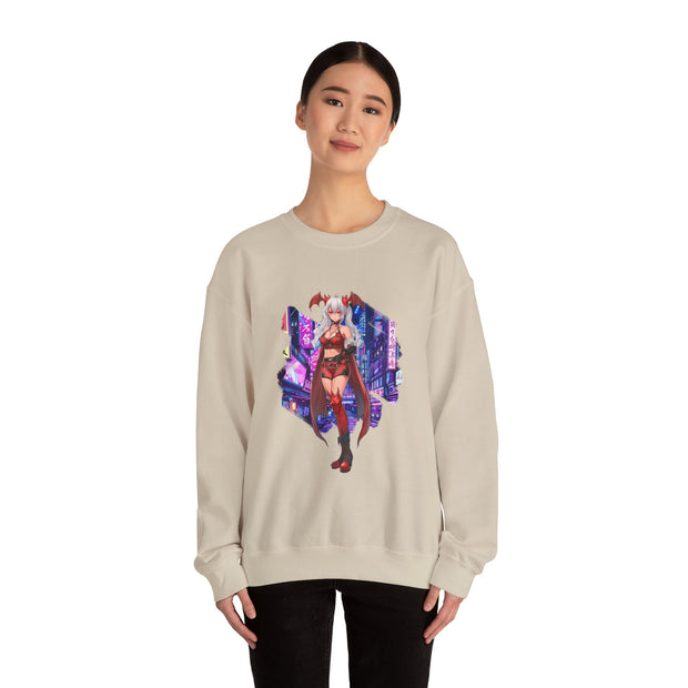 Anime Female Demon Unisex Heavy Blend™ Crewneck Sweatshirt