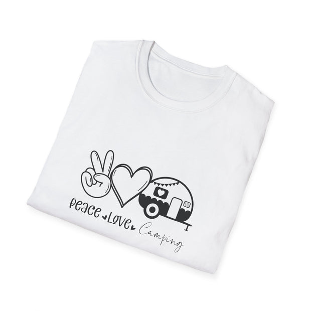 Peace Love Camping Unisex Softstyle T-Shirt