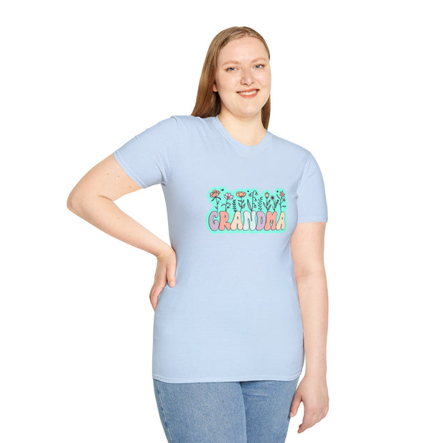 Grandma Flowers Unisex Softstyle T-Shirt