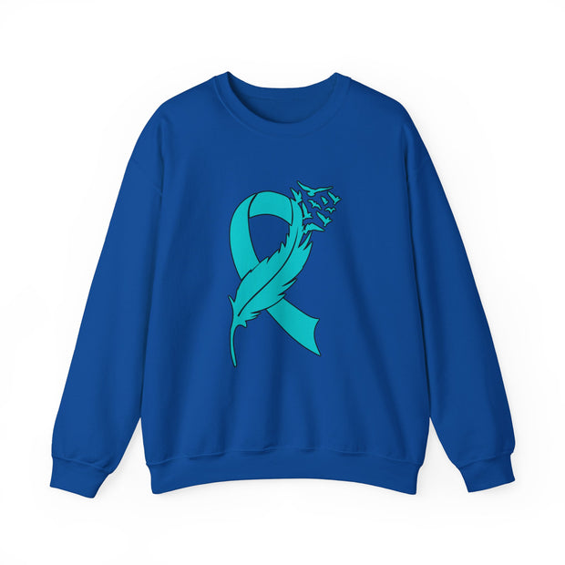 Teal Ribbon Unisex Heavy Blend™ Crewneck Sweatshirt