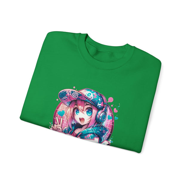Graffiti Anime Girls Unisex Heavy Blend™ Crewneck Sweatshirt