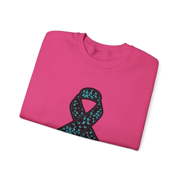 Ovarian Cancer Ribbon Unisex Heavy Blend™ Crewneck Sweatshirt