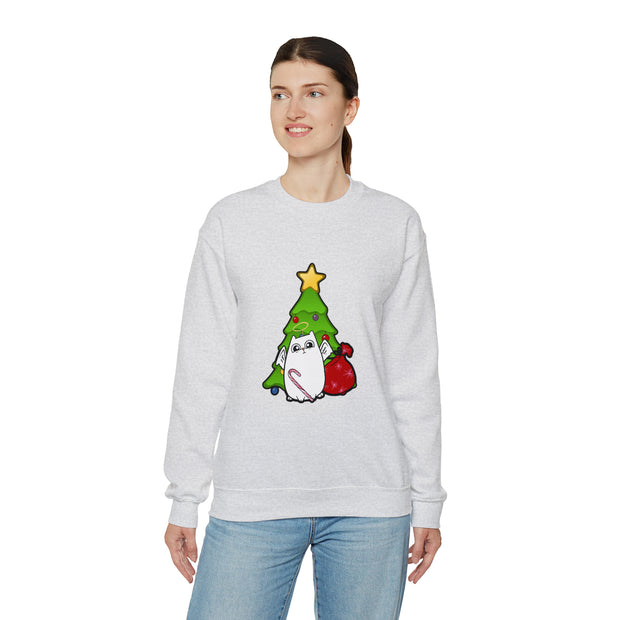 Christmas cat Unisex Heavy Blend™ Crewneck Sweatshirt
