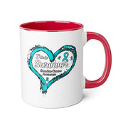 Ovarian Cancer Survivor Accent Mugs, 11oz