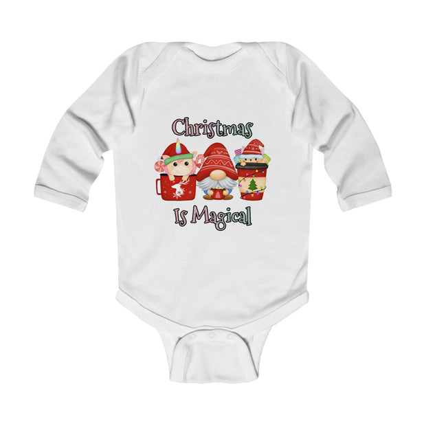 Christmas Gnome Infant Long Sleeve Bodysuit
