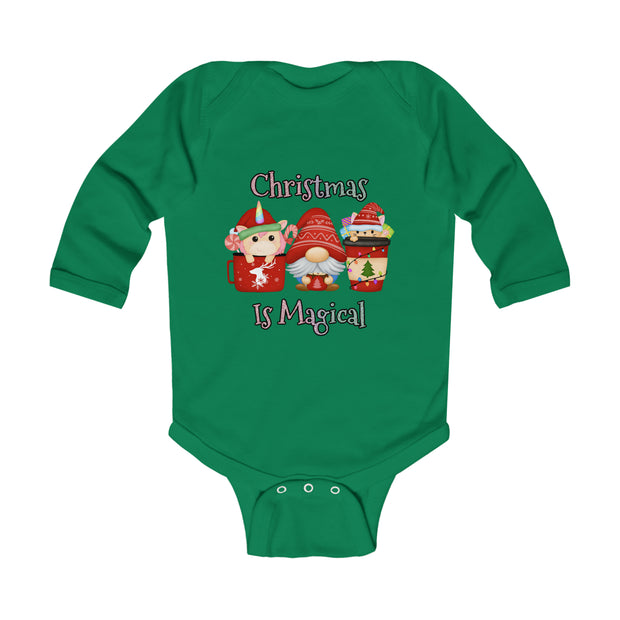Christmas Gnome Infant Long Sleeve Bodysuit
