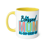 Blessed Mom Accent Mugs, 11oz