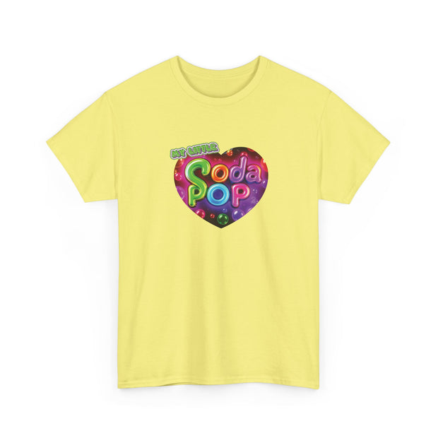 Soda Pop Heart Tee - Vintage Unisex Cotton T-Shirt, Casual Wear, Retro Graphic Tee, Gift for Soda Lovers, Summer Fashion