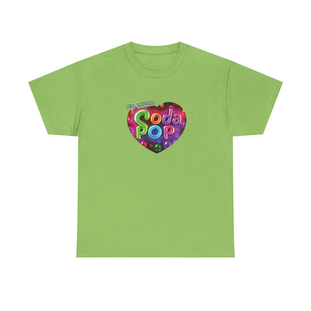 Soda Pop Heart Tee - Vintage Unisex Cotton T-Shirt, Casual Wear, Retro Graphic Tee, Gift for Soda Lovers, Summer Fashion