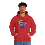 Soda Pop Heart Hoodie - Retro Unisex Sweatshirt for Fun Gatherings, Cozy Nights, Music Festivals, Unique Gifts & Casual Wear