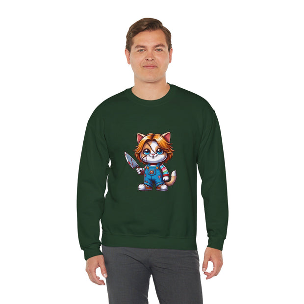 Horror Movie Cats Unisex Heavy Blend™ Crewneck Sweatshirt